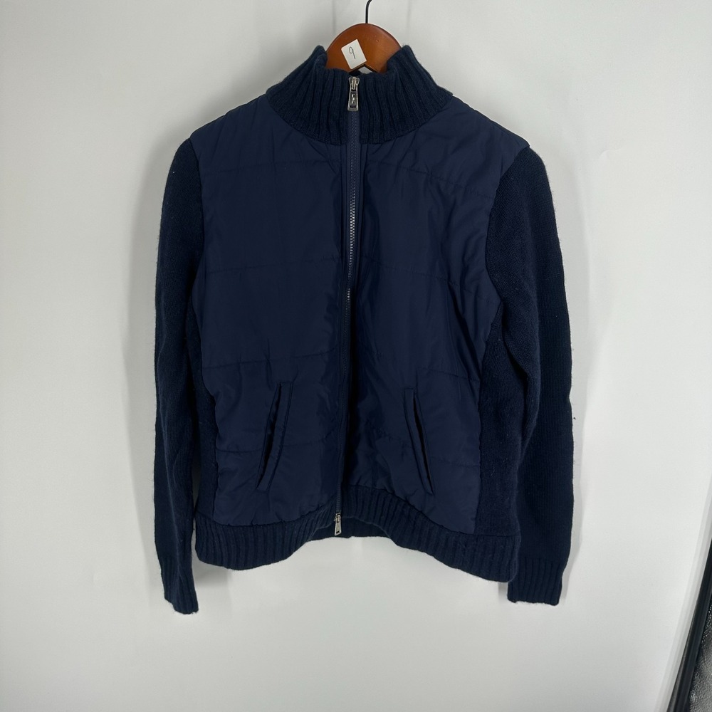 Lauren Ralph Lauren Classic Mock Neck Quilted Hybrid Jacket Navy Blue Size L